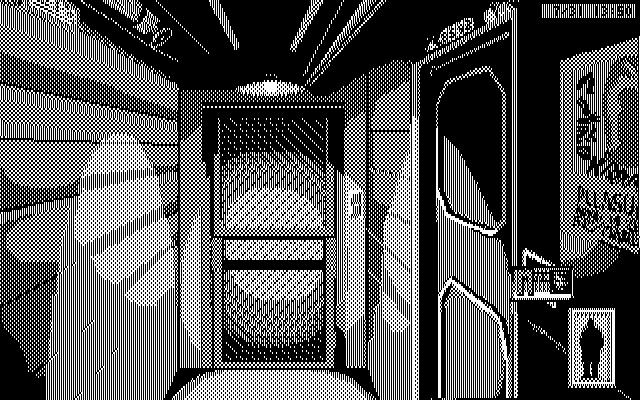 Rise of the Dragon IBM PC/Compatibles Screenshot: The hallway outside Blade's appartment.