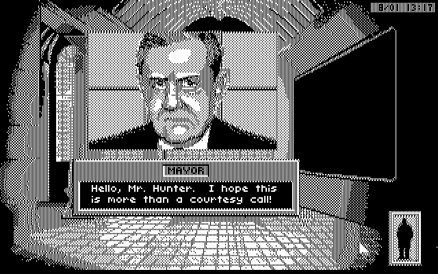 Rise of the Dragon IBM PC/Compatibles Screenshot: Talking with the mayor.