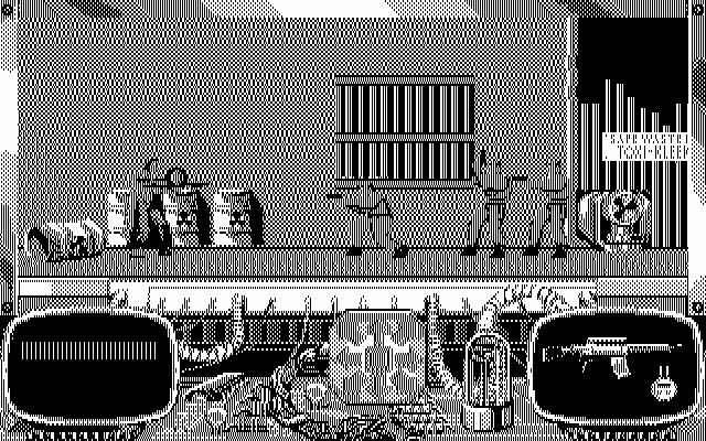 Rise of the Dragon IBM PC/Compatibles Screenshot: Time for an arcade sequence.