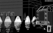 Rise of the Dragon for IBM PC/Compatibles - Sneaking around a warehouse...