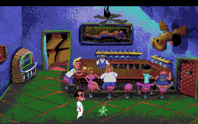 Leisure Suit Larry 1: In the Land of the Lounge Lizards Amiga Screenshot: Inside of the bar...