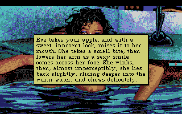 Leisure Suit Larry 1: In the Land of the Lounge Lizards Amiga Screenshot: Some more dialog...