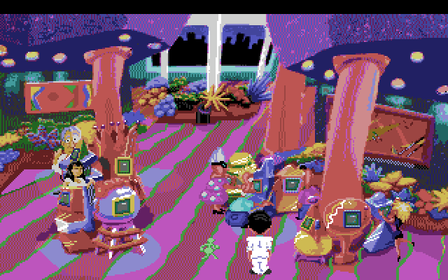 Leisure Suit Larry 1: In the Land of the Lounge Lizards Amiga Screenshot: Gamble here to earn some extra money...