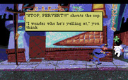 Leisure Suit Larry 1: In the Land of the Lounge Lizards for Amiga - Oops, don't get caught...