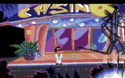 Leisure Suit Larry 1: In the Land of the Lounge Lizards for Amiga - Outside the Lost Wages casino...