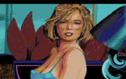 Leisure Suit Larry 1: In the Land of the Lounge Lizards for Amiga - A closeup view of Fawn at the disco...