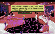 Leisure Suit Larry 1: In the Land of the Lounge Lizards for Amiga - Is Larry about to get lucky?