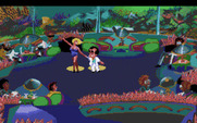 Leisure Suit Larry 1: In the Land of the Lounge Lizards for Amiga - Larry and Fawn dancing...
