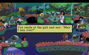 Leisure Suit Larry 1: In the Land of the Lounge Lizards for Amiga - Hey, there's an attractive girl at the disco!