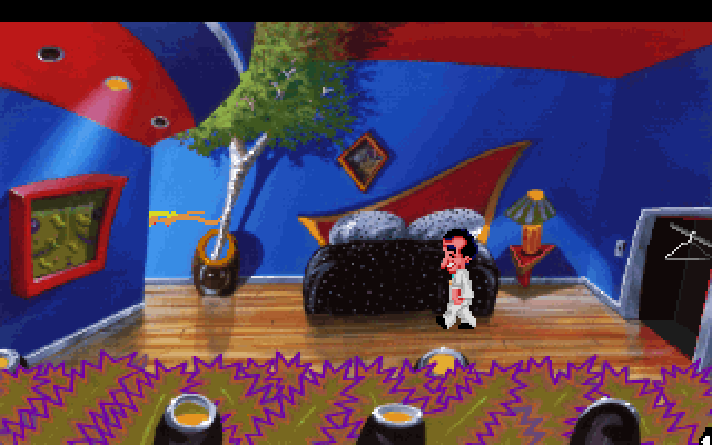 Leisure Suit Larry 1: In the Land of the Lounge Lizards IBM PC/Compatibles Screenshot: The doll blows away!
