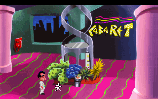 Leisure Suit Larry 1: In the Land of the Lounge Lizards IBM PC/Compatibles Screenshot: Back of the casino.