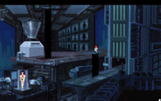 Leisure Suit Larry 1: In the Land of the Lounge Lizards for IBM PC/Compatibles - One of several possible deaths where a gag "behind the scenes" view shows the character being regenerated...