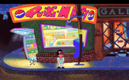Leisure Suit Larry 1: In the Land of the Lounge Lizards for IBM PC/Compatibles - Outside the Quiki-Mart...