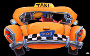 Leisure Suit Larry 1: In the Land of the Lounge Lizards for IBM PC/Compatibles - Taking a cab to my next destination...