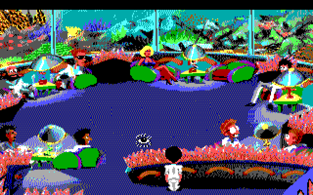 Leisure Suit Larry 1: In the Land of the Lounge Lizards IBM PC/Compatibles Screenshot: Inside the disco...