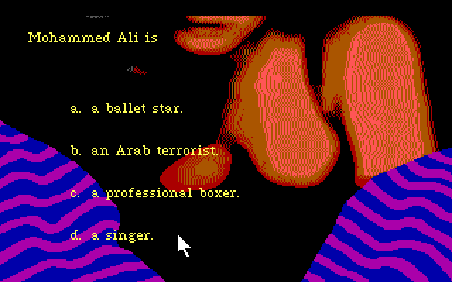 Leisure Suit Larry 1: In the Land of the Lounge Lizards IBM PC/Compatibles Screenshot: First, you'll need to answer a few questions to prove you're old enough to play the game!