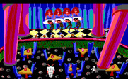 Leisure Suit Larry 1: In the Land of the Lounge Lizards for IBM PC/Compatibles - Some dancing girls entertain an empty room.