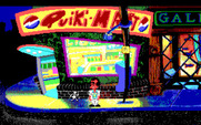 Leisure Suit Larry 1: In the Land of the Lounge Lizards for IBM PC/Compatibles - Outside the Quiki-Mart.