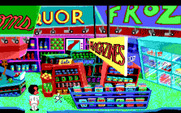 Leisure Suit Larry 1: In the Land of the Lounge Lizards for IBM PC/Compatibles - Picking up a few items at the Quiki-Mart...