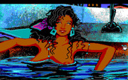 Leisure Suit Larry 1: In the Land of the Lounge Lizards for IBM PC/Compatibles - You can optionally press the button to turn off the bubbles.