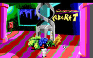 Leisure Suit Larry 1: In the Land of the Lounge Lizards for IBM PC/Compatibles - Back of the casino, with the cabaret to the right...