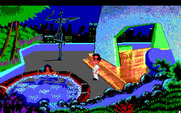 Leisure Suit Larry 1: In the Land of the Lounge Lizards for IBM PC/Compatibles - The hot tub...who's this here?