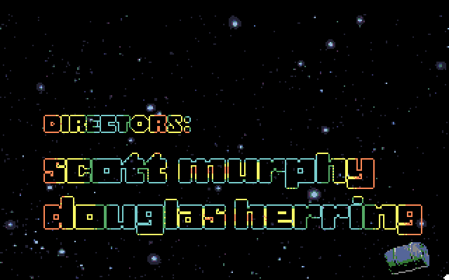 Space Quest I: Roger Wilco in the Sarien Encounter Amiga Screenshot: One of several opening credits screens.