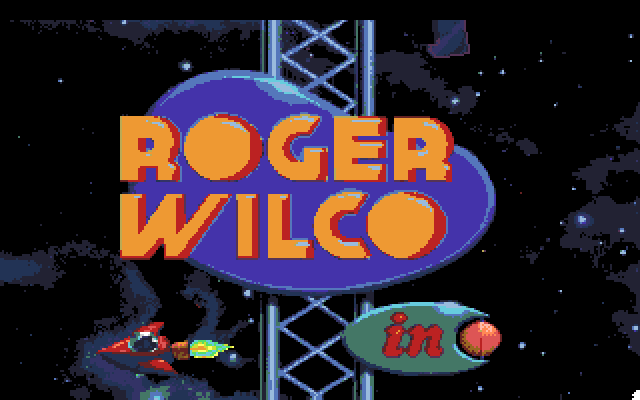 Space Quest I: Roger Wilco in the Sarien Encounter Amiga Screenshot: Title screen, part 2.