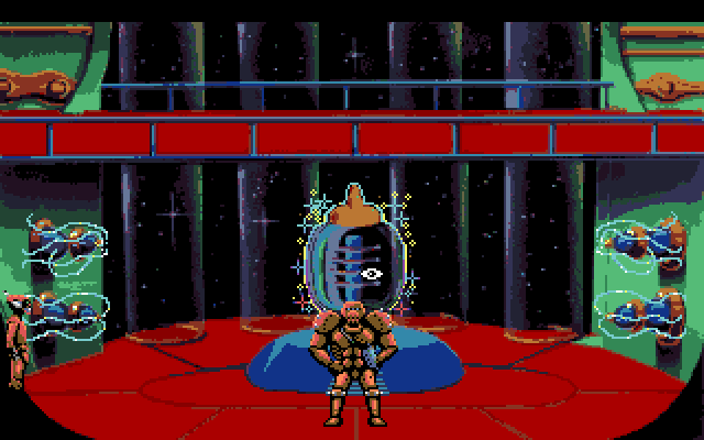 Space Quest I: Roger Wilco in the Sarien Encounter Amiga Screenshot: Located the star generator!