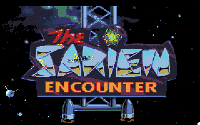 Space Quest I: Roger Wilco in the Sarien Encounter Amiga Screenshot: Title screen, part 3.
