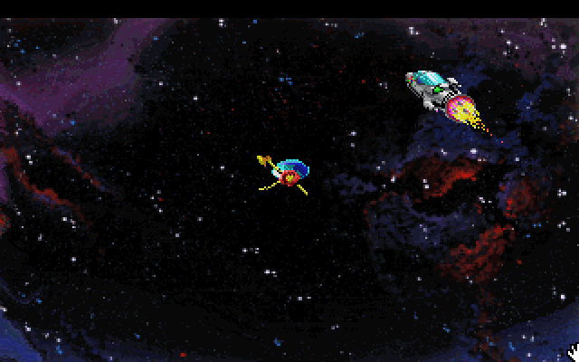 Space Quest I: Roger Wilco in the Sarien Encounter IBM PC/Compatibles Screenshot: Leaving Ulence Flats.