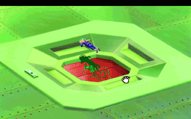 Space Quest I: Roger Wilco in the Sarien Encounter IBM PC/Compatibles Screenshot: Now, if we could just open this airlock...
