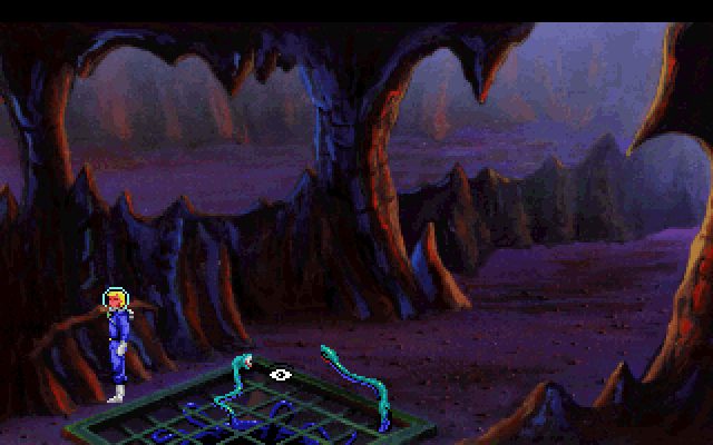 Space Quest I: Roger Wilco in the Sarien Encounter IBM PC/Compatibles Screenshot: Avoid these tentacles, they're dangerous!