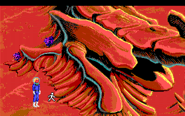 Space Quest I: Roger Wilco in the Sarien Encounter IBM PC/Compatibles Screenshot: Exploring this planet...