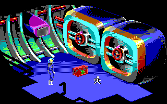 Space Quest I: Roger Wilco in the Sarien Encounter IBM PC/Compatibles Screenshot: How do I get out of this room?