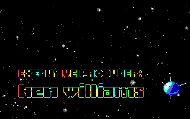 Space Quest I: Roger Wilco in the Sarien Encounter IBM PC/Compatibles Screenshot: Part of the opening credits.