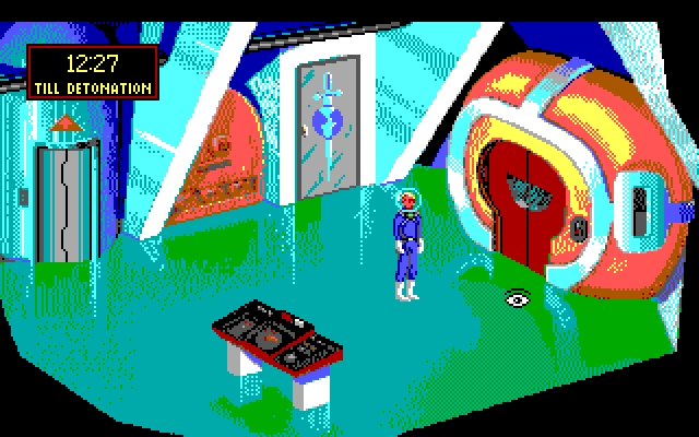 Space Quest I: Roger Wilco in the Sarien Encounter IBM PC/Compatibles Screenshot: A space suit is very important!