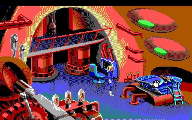 Space Quest I: Roger Wilco in the Sarien Encounter IBM PC/Compatibles Screenshot: Transportation, very useful!