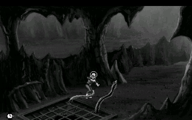 Space Quest I: Roger Wilco in the Sarien Encounter IBM PC/Compatibles Screenshot: Careful, don't get caught by tentacles!