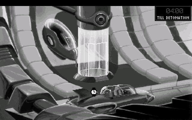 Space Quest I: Roger Wilco in the Sarien Encounter IBM PC/Compatibles Screenshot: Another escape pod...