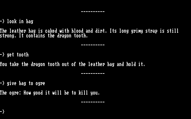 Forbidden Castle IBM PC/Compatibles Screenshot: This ogre looks unhappy!