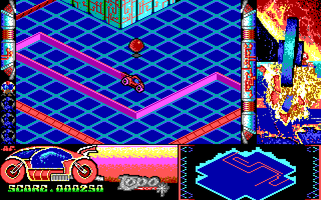 Zona 0 IBM PC/Compatibles Screenshot: Don't crash into walls!