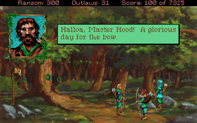 Conquests of the Longbow: The Legend of Robin Hood IBM PC/Compatibles Screenshot: First, some archery practice.