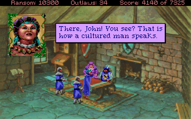 Conquests of the Longbow: The Legend of Robin Hood IBM PC/Compatibles Screenshot: Time for another disguise...