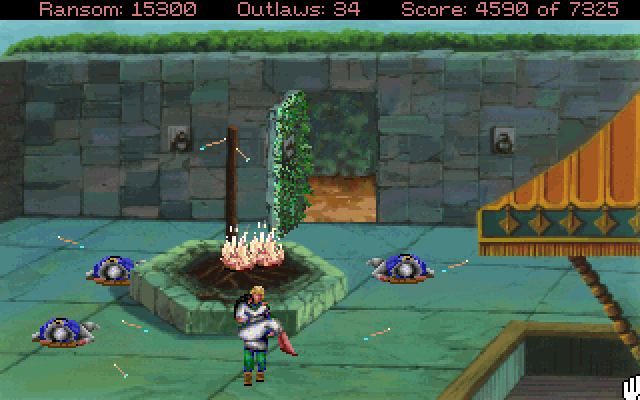 Conquests of the Longbow: The Legend of Robin Hood IBM PC/Compatibles Screenshot: Rescue Maid Marian just in the nick of time!