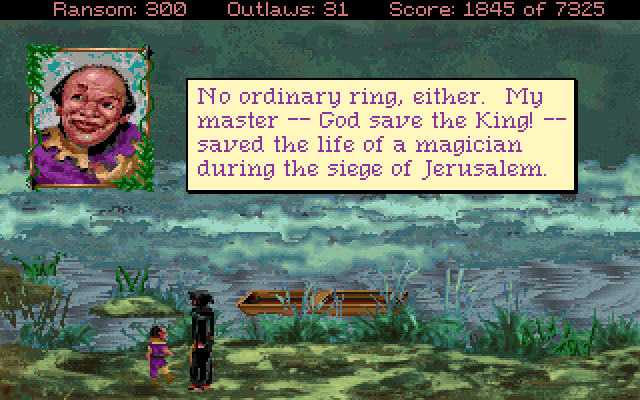 Conquests of the Longbow: The Legend of Robin Hood IBM PC/Compatibles Screenshot: This ring will be handy later...