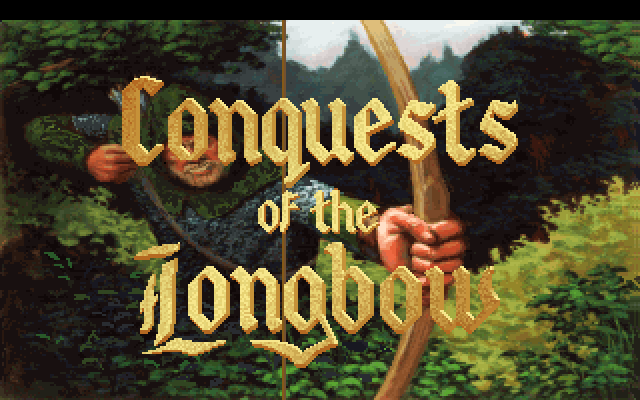 Conquests of the Longbow: The Legend of Robin Hood IBM PC/Compatibles Screenshot: Title screen.