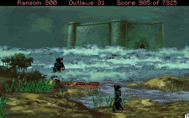 Conquests of the Longbow: The Legend of Robin Hood IBM PC/Compatibles Screenshot: In disguise, I need to sneak into the monastary.