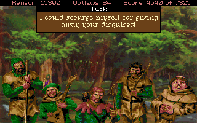 Conquests of the Longbow: The Legend of Robin Hood IBM PC/Compatibles Screenshot: You'll occasionally need to pick a strategy offered by your men.