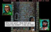 Conquests of the Longbow: The Legend of Robin Hood for IBM PC/Compatibles - The knight doesn't trust you, so you'll need to prove yourself first.